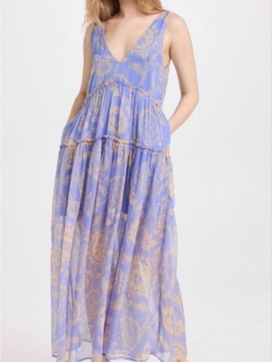 Free People Dresses & Skirts - Free People “Juliana” floral chiffon maxi - S, in Bluebell